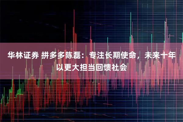 华林证券 拼多多陈磊:专注长期使命,未来十年以更大担当回馈社会